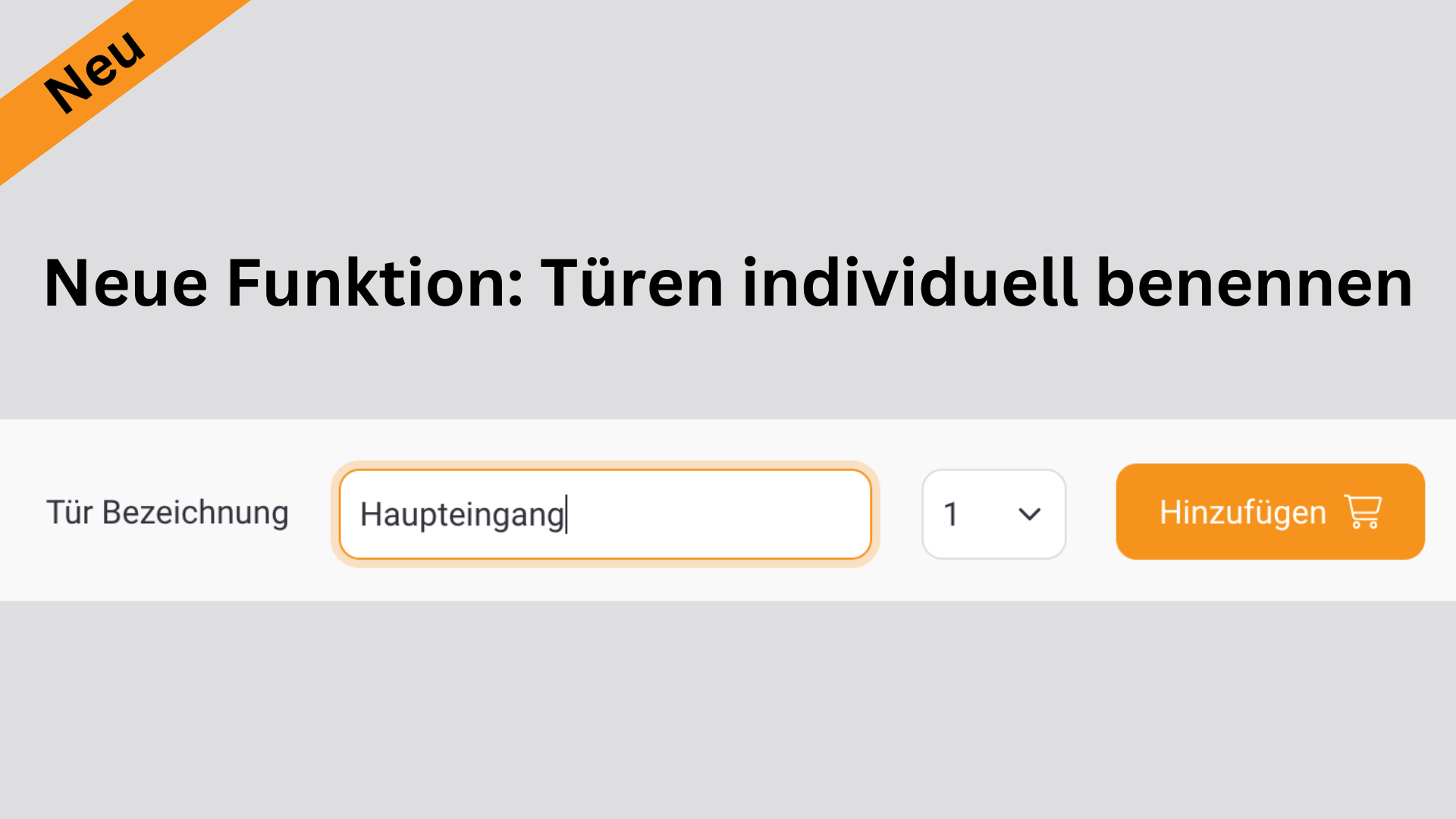 Nouvelle fonctionnalité : noms personnalisés pour les configurations de portes