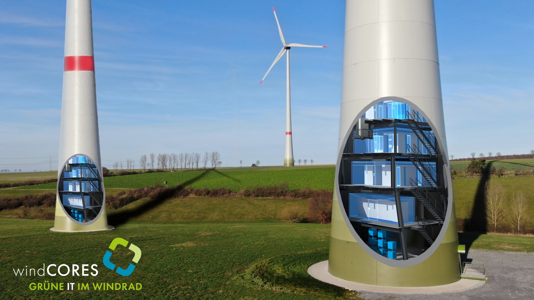 windCORES realisiert klimaneutrale Rechenzentren in Windenergieanlagen mit KentixONE