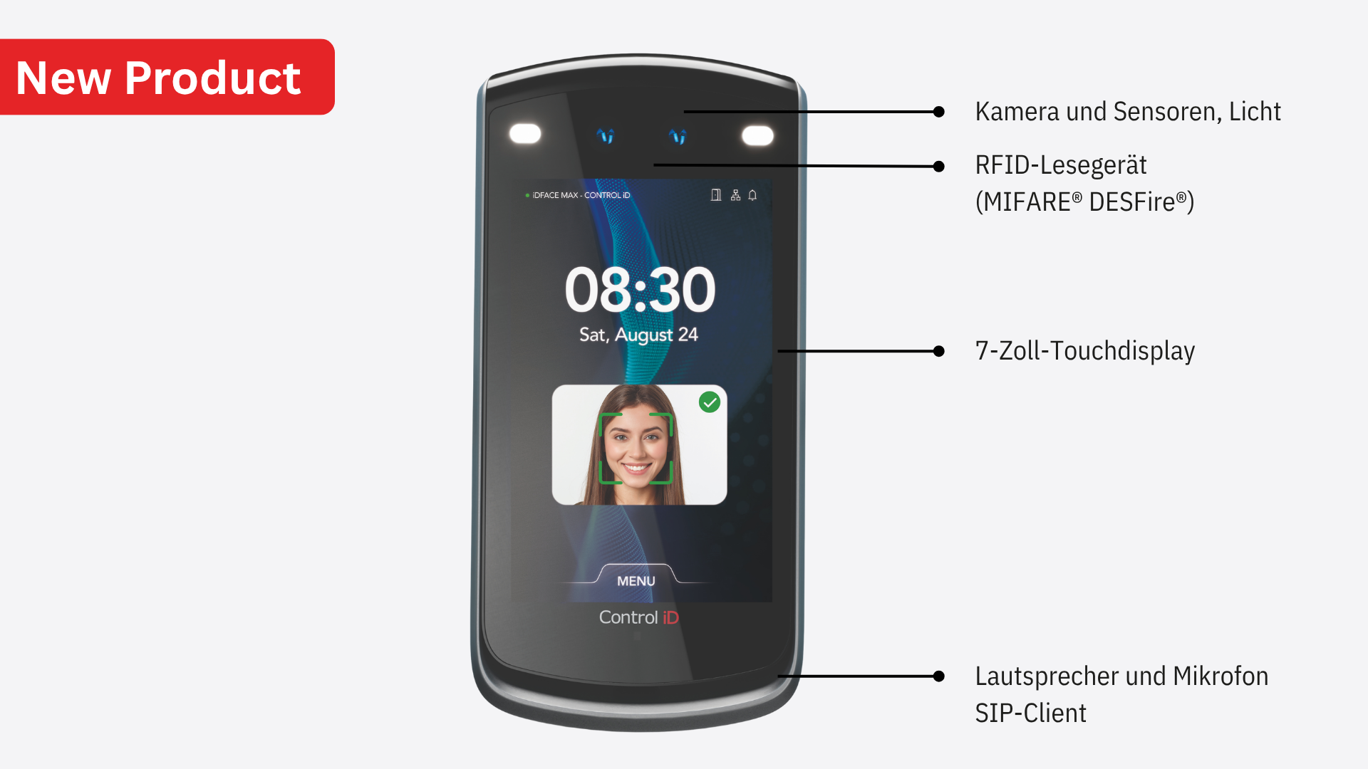 iDFace Max : contrôle d’accès biométrique adapté à toutes les exigences de sécurité