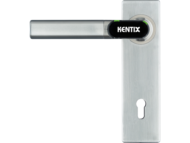 DoorLock-LE Door fitting (BLE, MIFARE® DESFire®) short with keyhole, U-Form rounded, IP66, LEFT